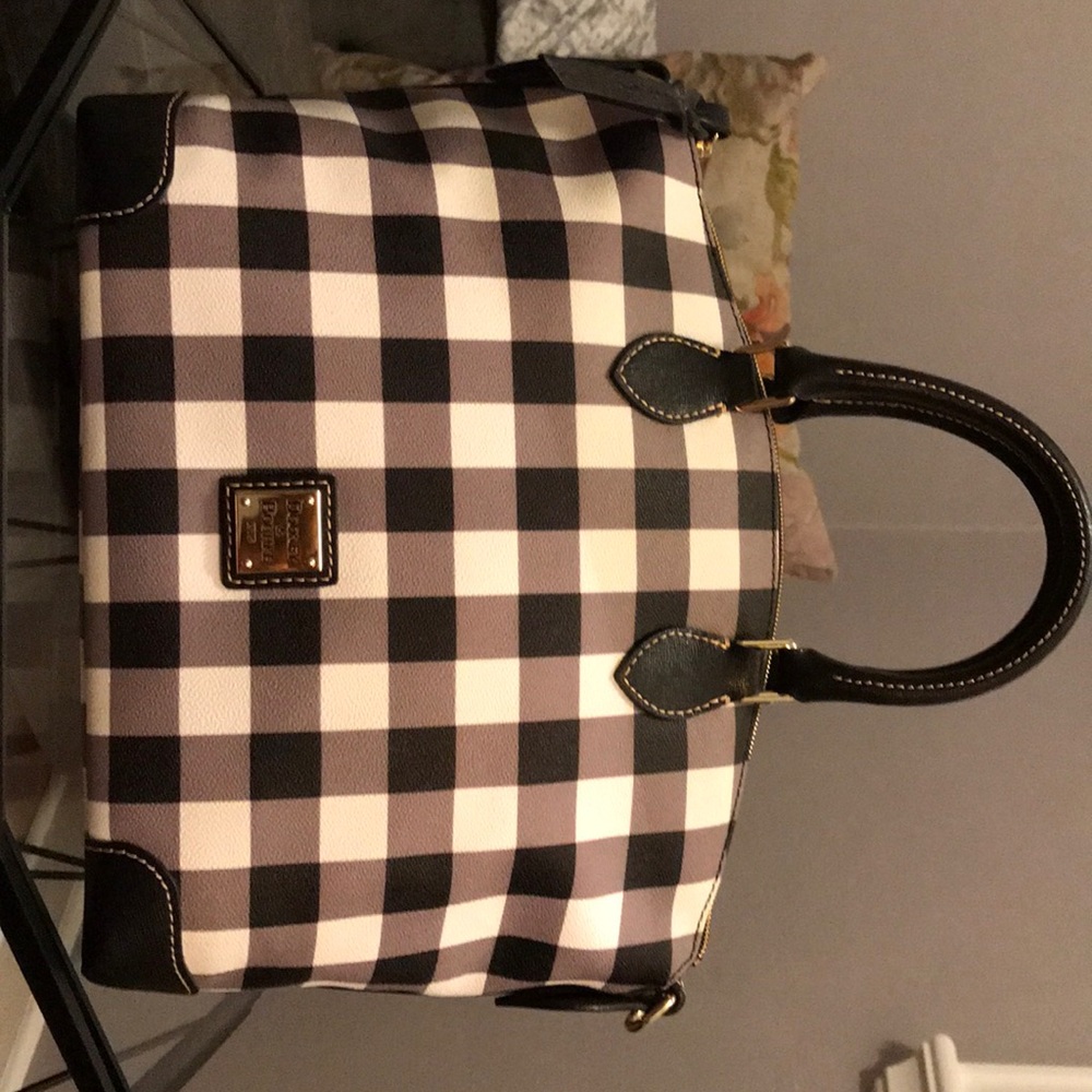 Dooney and Bourke black and white checkered purse